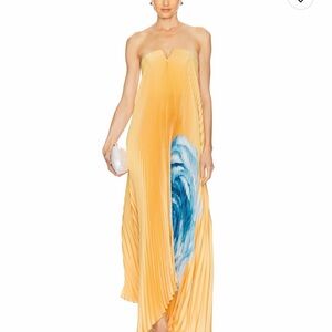 L’idee Black Tie Gown Une Fleur Bleu Strapless Maxi Dress